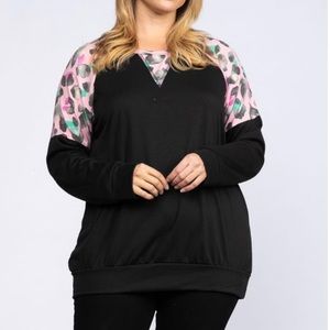 BLACK PINK ANIMAL PRINT Top
